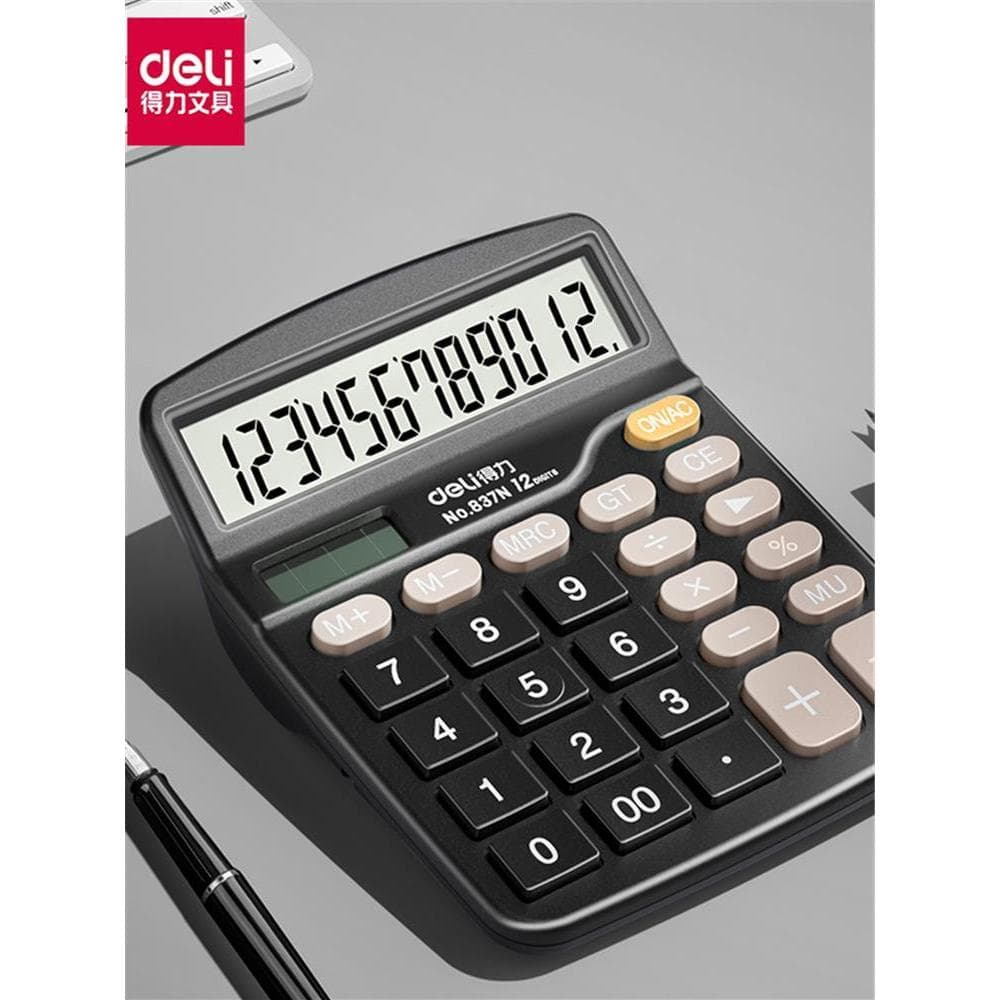 Deli Calculadora de Escritório Contabilidade do Aluno Financeira Dedicado 837 Botão Multifuncional Escritório Universida