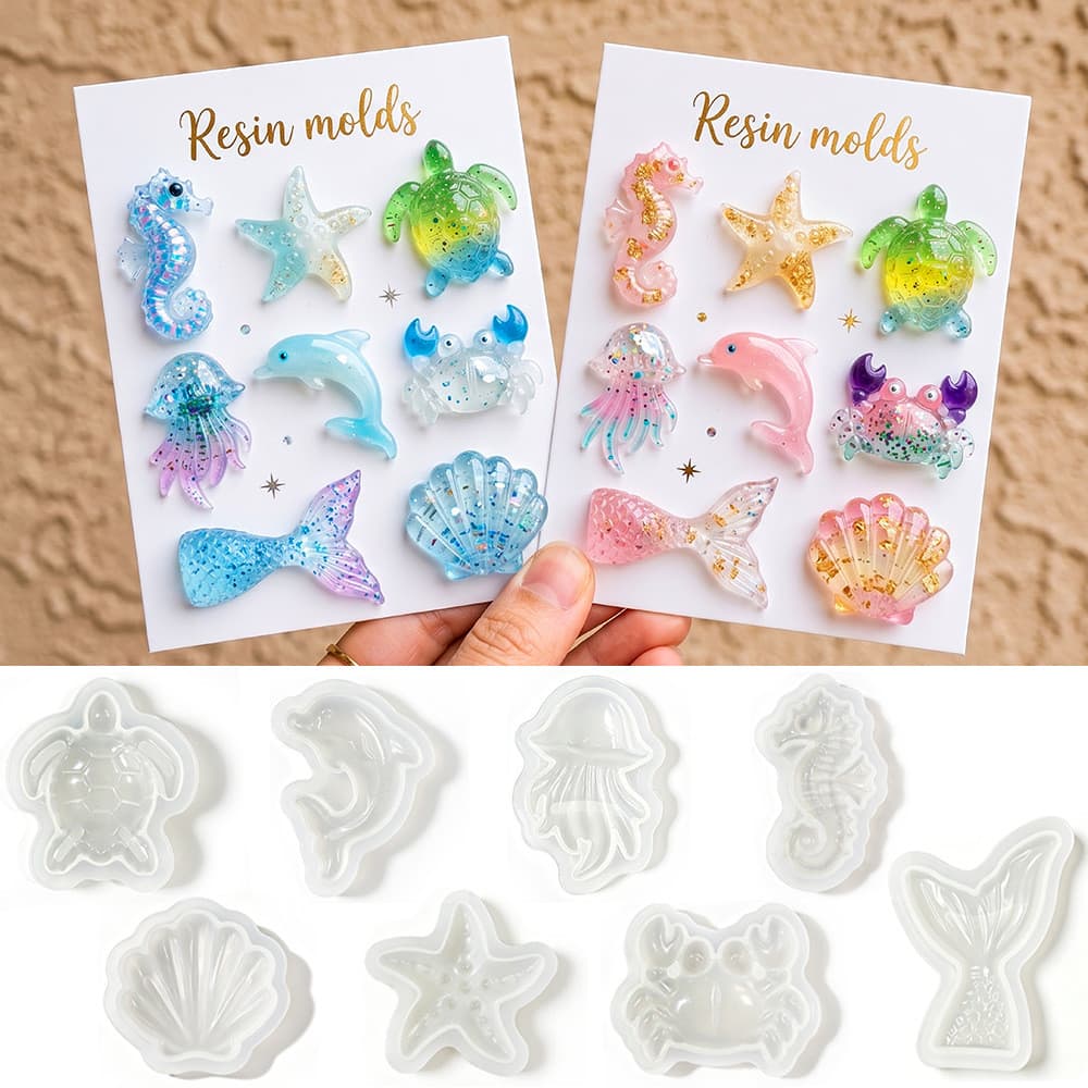 Novo molde de silicone para pingente de tartaruga marinha para acessórios artesanais DIY e moldes de resina.