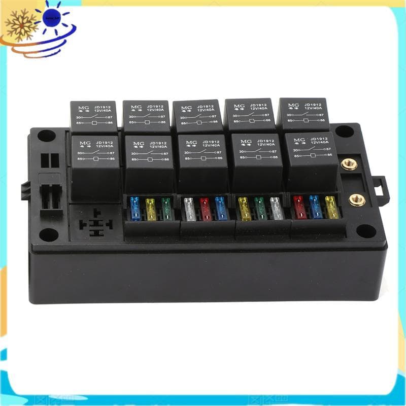 [Le's Shop] Caixa De Fusíveis Automotivos 12V/24V Suporte De Fusível De Relé Combinação Central De Controle