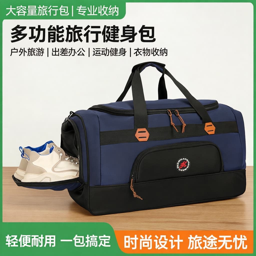 Bolsa de viagem de grande capacidade, bolsa esportiva para academia, viagem ao ar livre, viagem de negócios, bagagem de