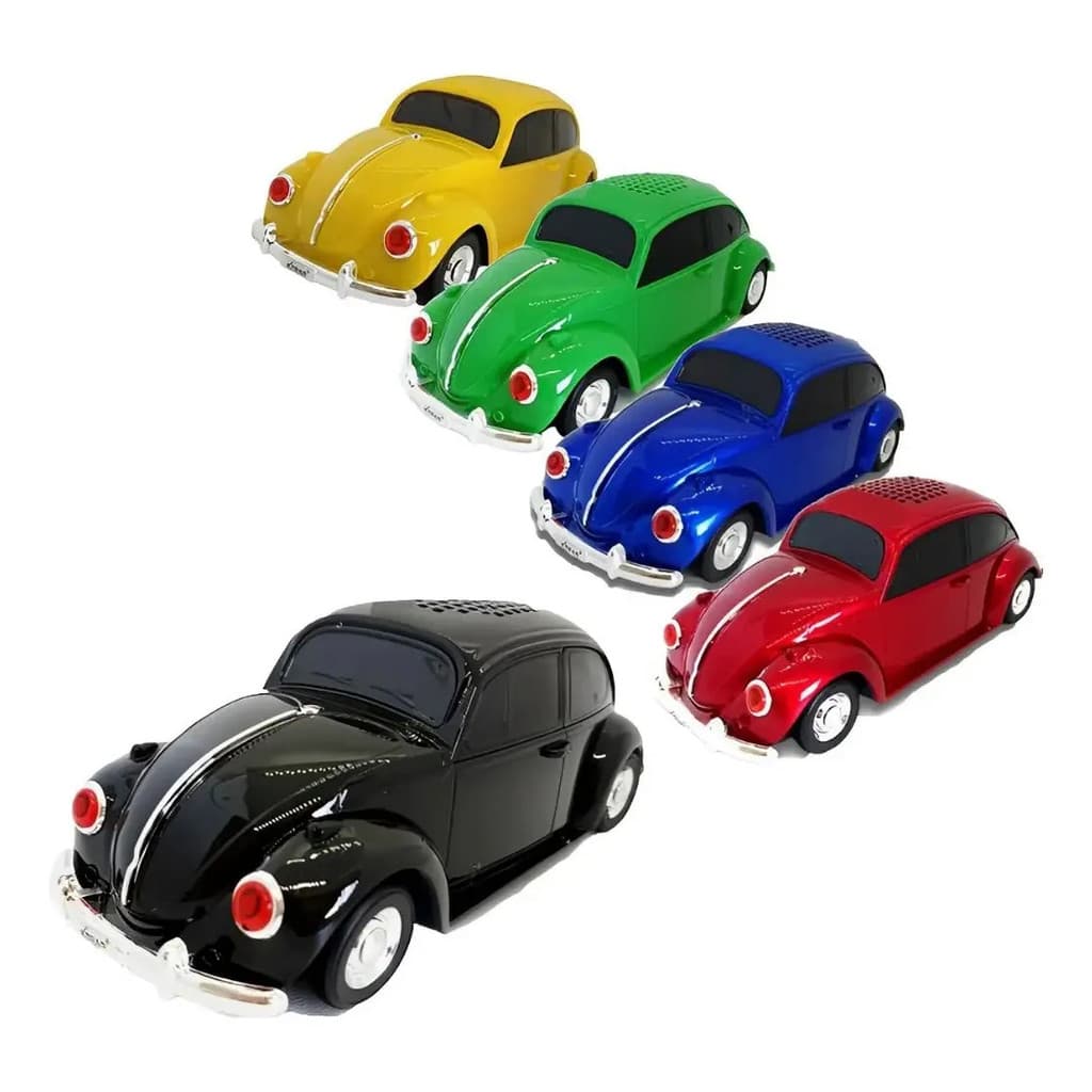 Radio Fm Som Portátil Bluetooth Fusca  Usb Cartão Sd