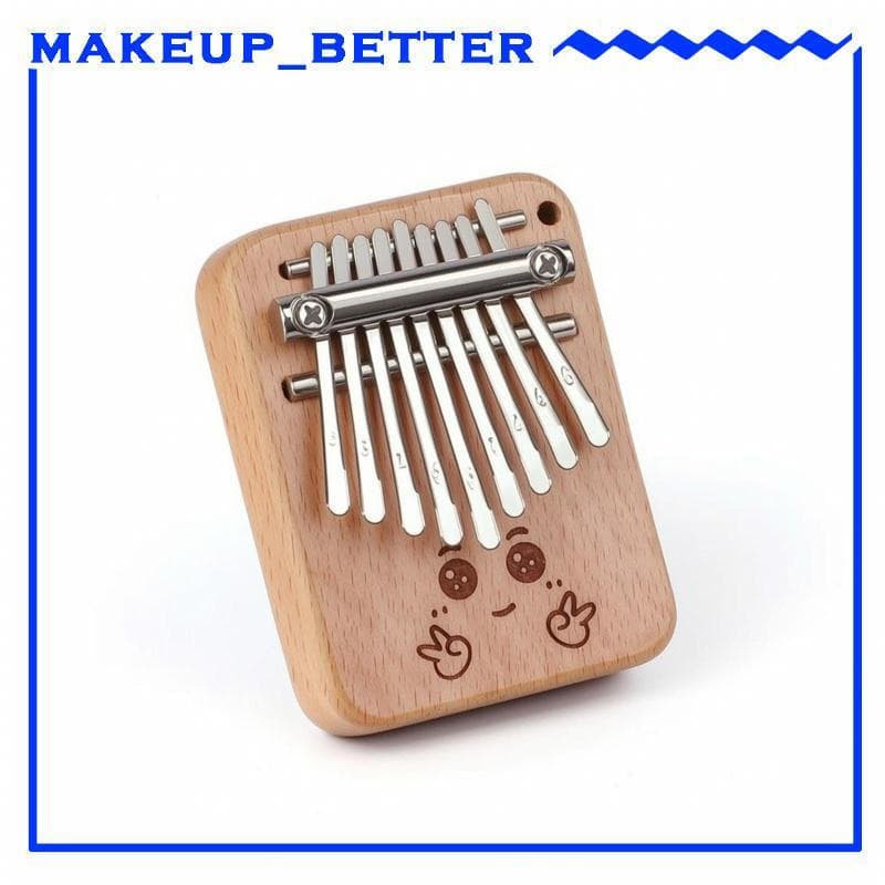 [Makeup_better] Piano De Dedo Mini Madeira Maciça Nove Teclas Teclado Musical De Polegar Pequeno Instrumento Para Uso Em