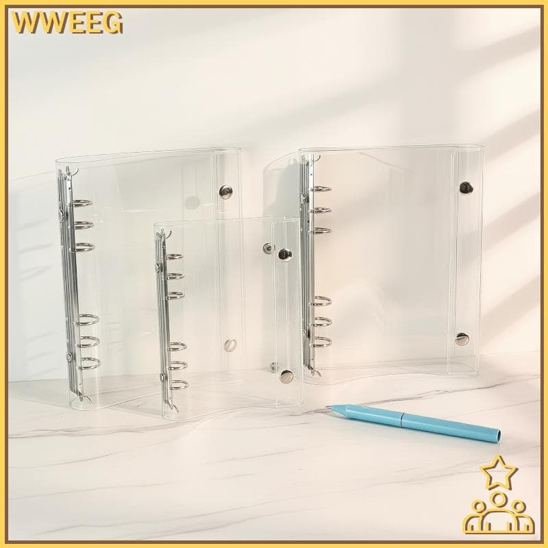enjoygood188 Pasta De Anel De PVC Transparente , 1 Peça , Capa De Pressão À Prova D'água , Suporte De Arquivo Portátil P