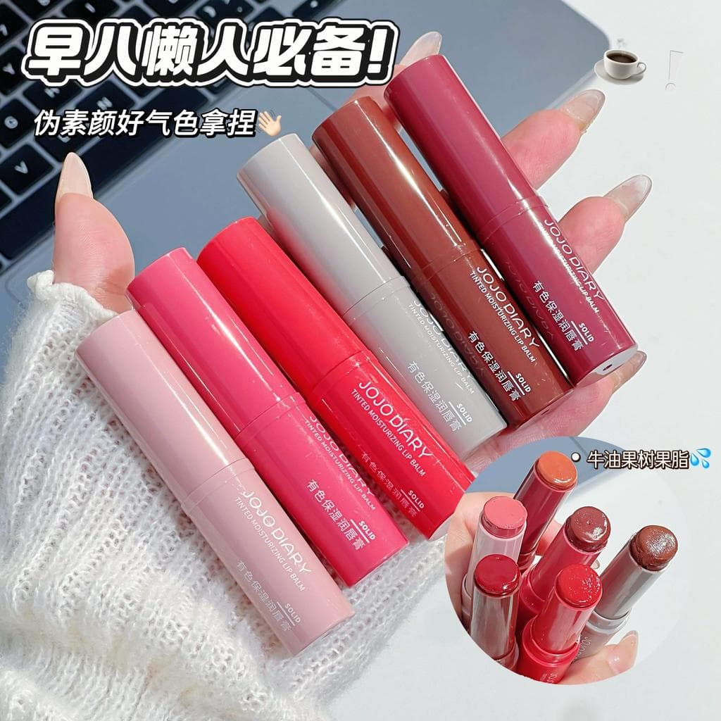 Autêntico estilo coreano ins colorido bálsamo labial batom brilho labial hidratante proteção labial hidratante não desbo