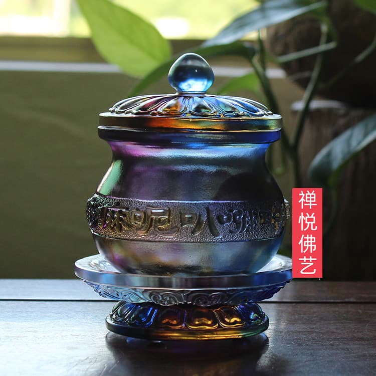 Zen Yue Artes Budistas Método Antigo Esmalte Seis Personagens Grande Mantra Ming