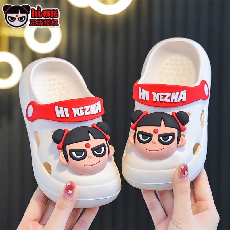 Verão novo estilo sandálias antiderrapantes de sola macia meninos meninos exterior Wear bebê praia Nezha sandálias chine