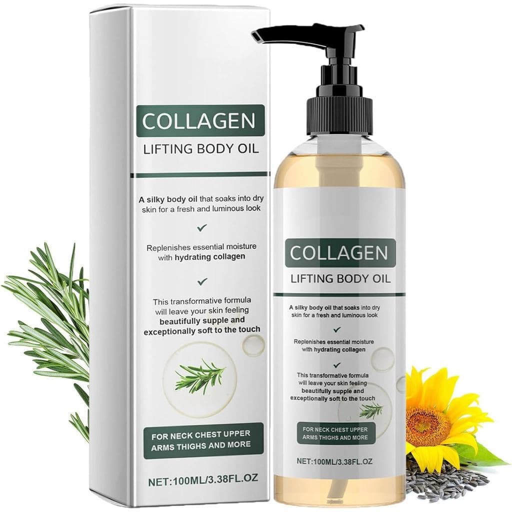 Óleo Corporal Lifting com Colágeno Glass Skin, Óleo de Colágeno para Firmeza, Óleo Corporal Firmador Mágico para Mulhere