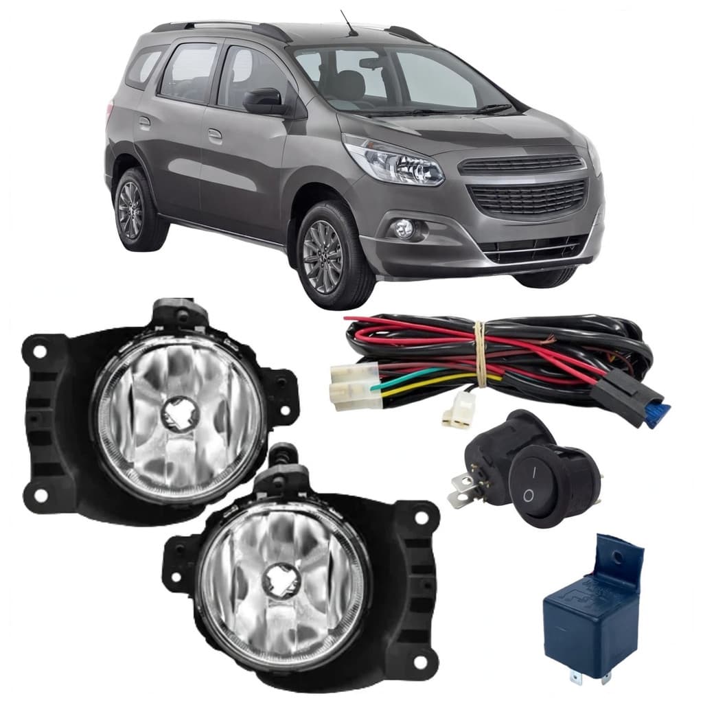 KIT FAROL AUXILIAR MILHA NEBLINA SPIN 2013 2014 2015 2016