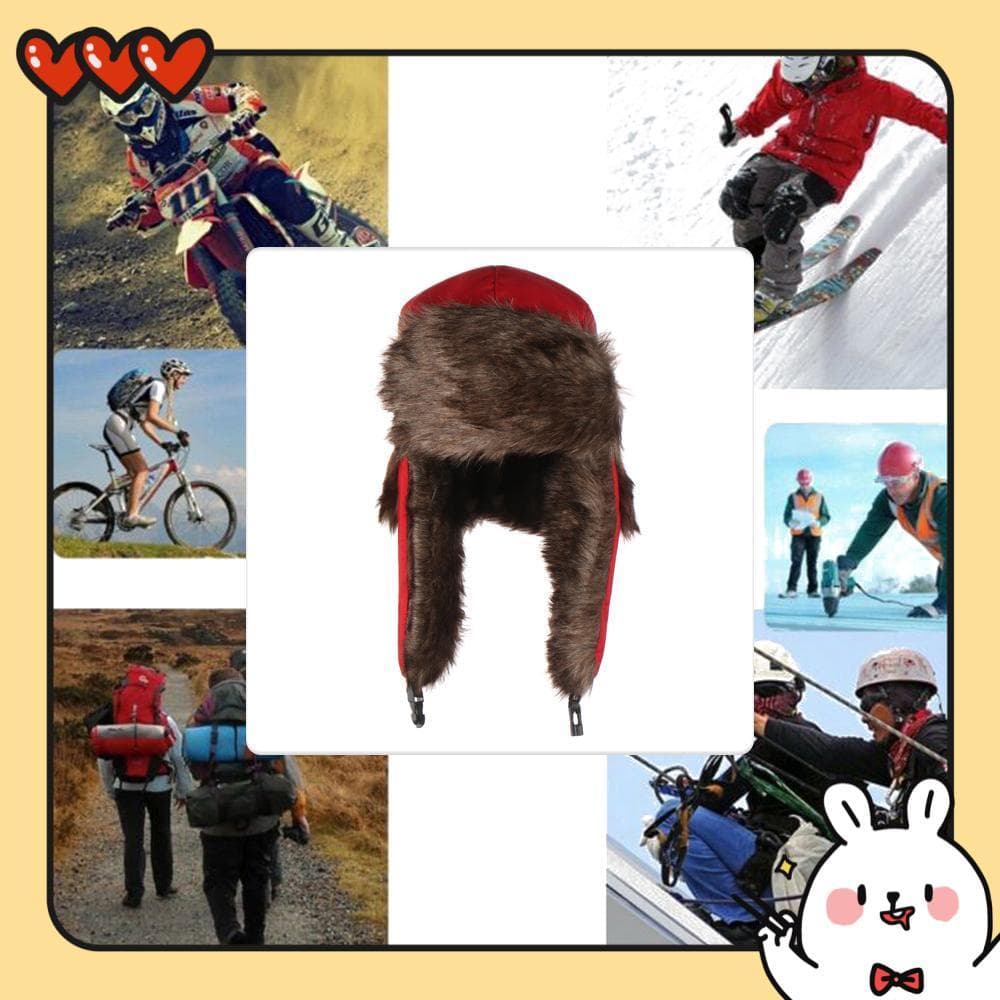 Men Women Outdoors Fur Warm Trapper Earflap Russian Ushanka Bomber Hats/Multicolor