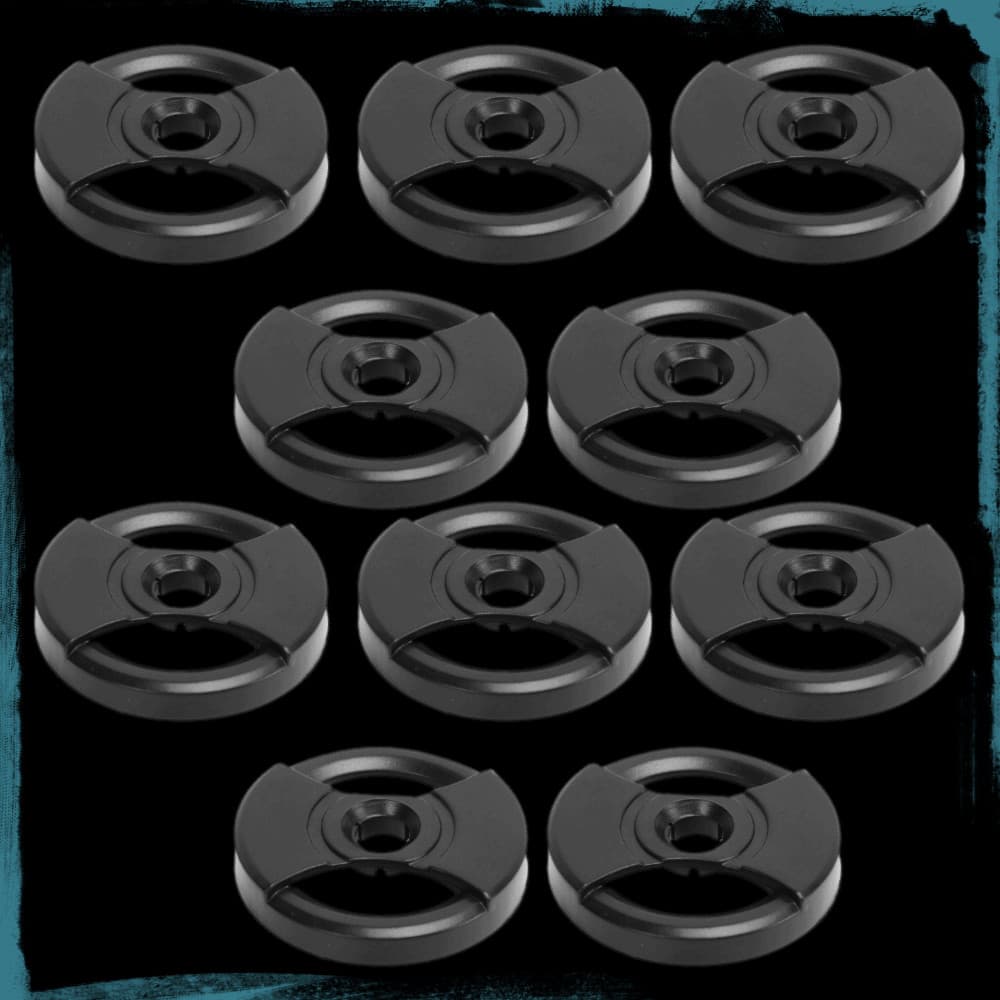 Adaptador De Registro De 10 Pces , Plataforma Giratória Moldada De Uma Peça De Cor Preta Material Plástico 45 RPM
