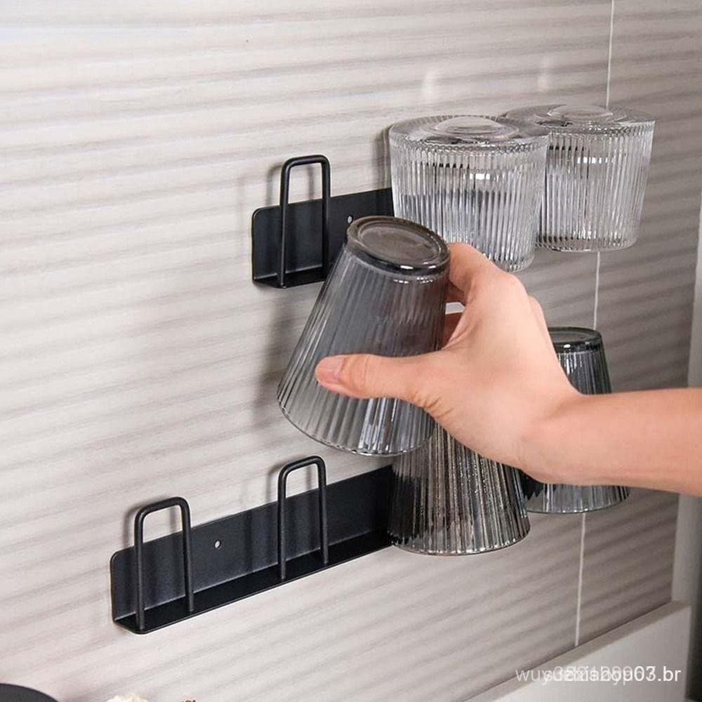 Rack De Armazenamento De Copos  , Suporte De Café De Parede Com Gancho 3/4 , Secagem De Copo De Cabeça Para Baixo