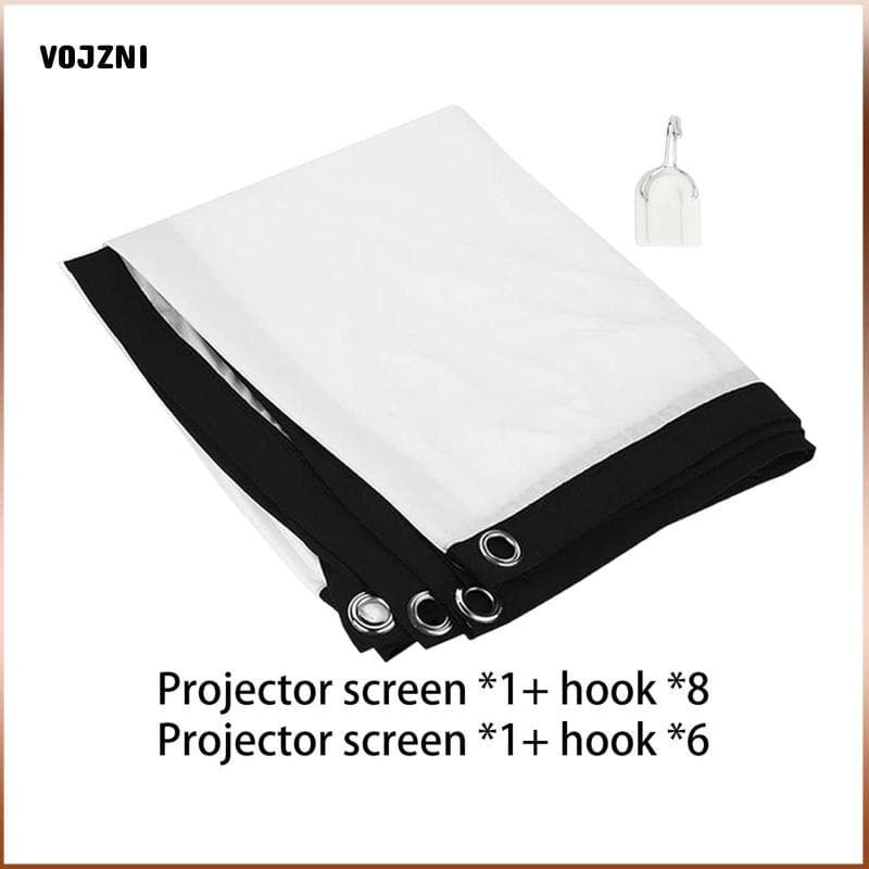[vojzni] Tela Do Projetor 16 : 9 , Cortina De Projeção , Filme 3D Branco , Portátil