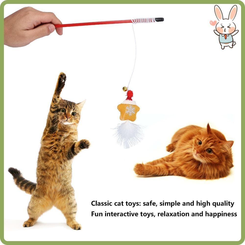Brinquedo Interativo Para Gatos , De Varinha De Gato Tipo Estrela De 30 Cm Durável Exercícios Exercitador De Treinamento