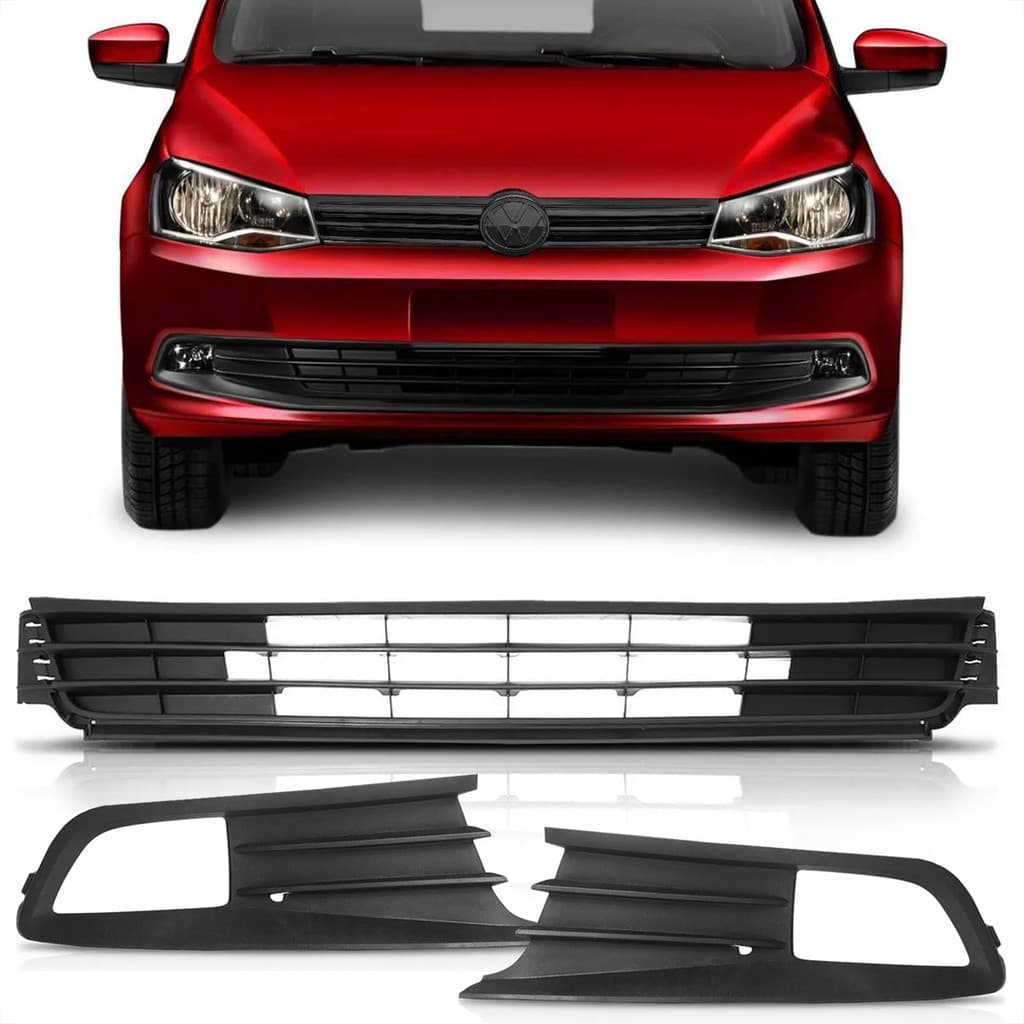 Kit Grades Central Parachoque Moldura Farol Milha Gol Voyage G6 2012 A 2016