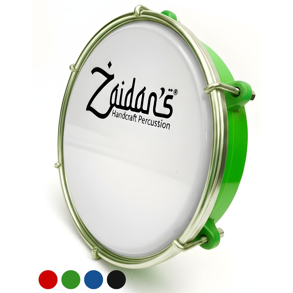 Tamborim Zaidans Pele Leitosa 6 Pol Escola Bloco Samba Percussão Infantil Adulto Cor Verde