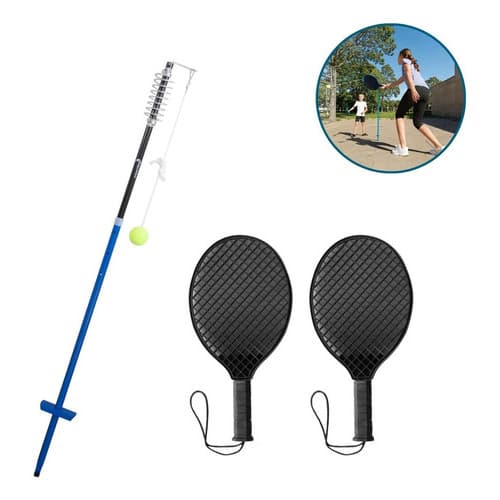 Espiribol De Tênis Infantil Kit Com 2 Raquetes 1 Bola