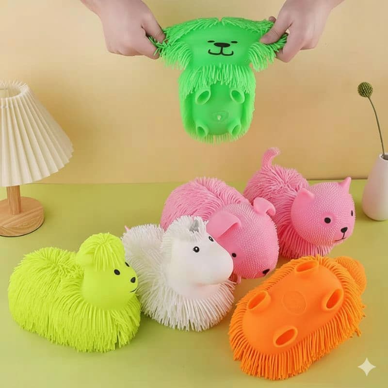Boneco Brinquedos Coelho, Gatinho, Cachorrinho e Unicórnio Antistress De Apertar Squish Várias Cores