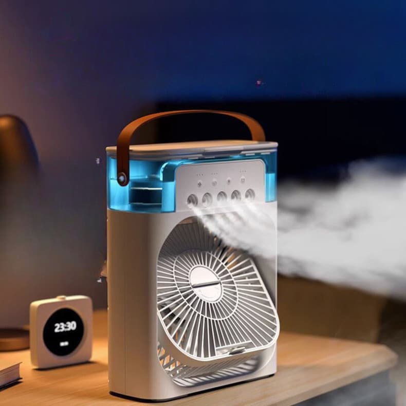 GRANDE Ar Condicionado Climatizador Umidificador Ventilador Portátil Led Quarto Sala Escritório Mesa