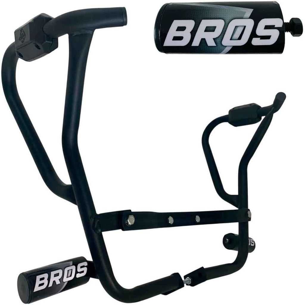 Bros 160 Modelo 2026 Protetor Carenagem Motor Tanque Preto Mata Cachorro com Pedal Slider Moto
