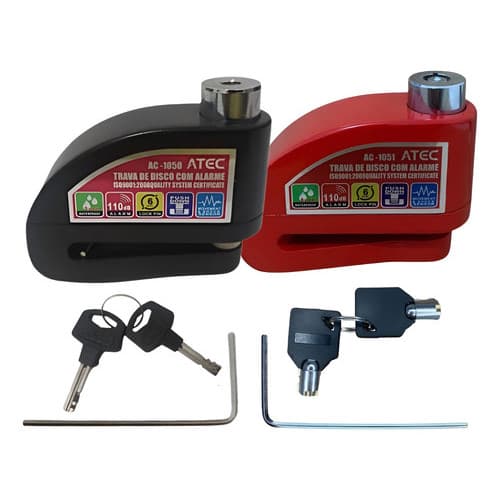 Trava Disco De Freio Com Alarme Sonoro Para Moto Cadeado Impermeavel
