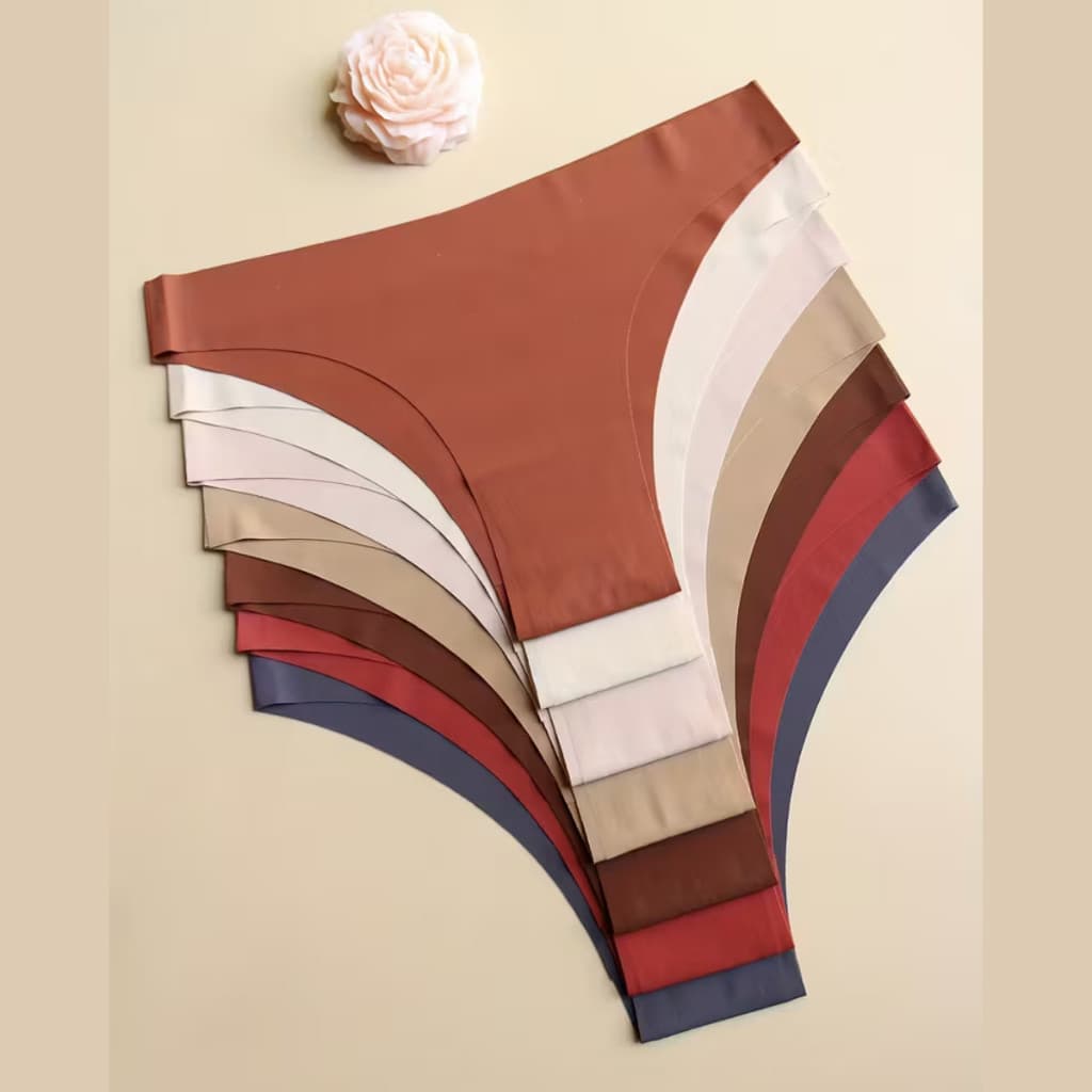 Kit 10 Calcinhas Sem costura Tanga corte a Laser PROMOÇÃO Não Marca na Roupa