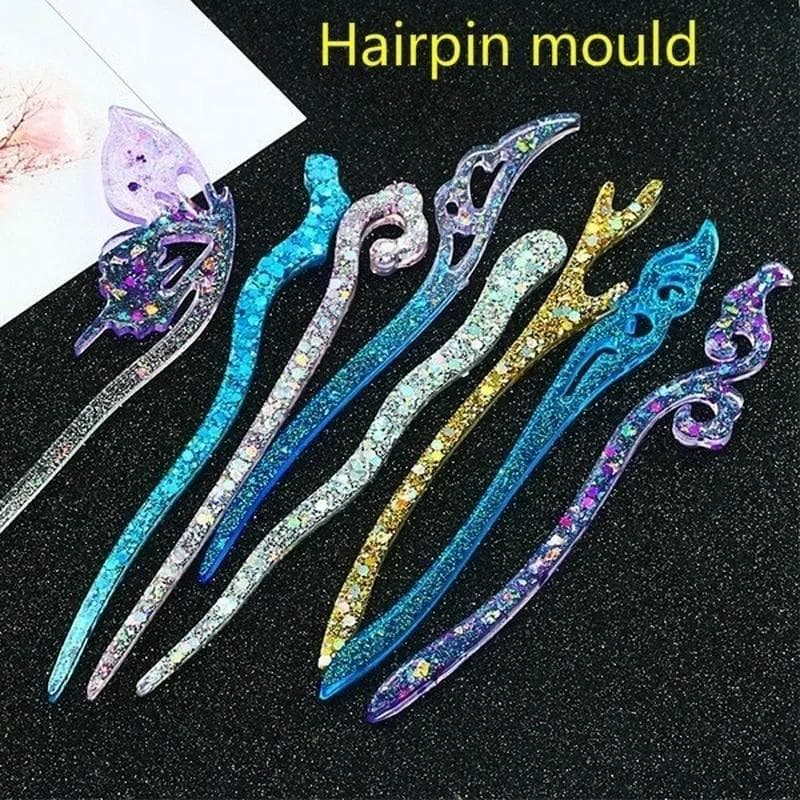 Novo Molde Especial De Silicone Transparente Para Grampo De Cabelo , Resina , Faça Você Mesmo , Fabricação De Joias Mold
