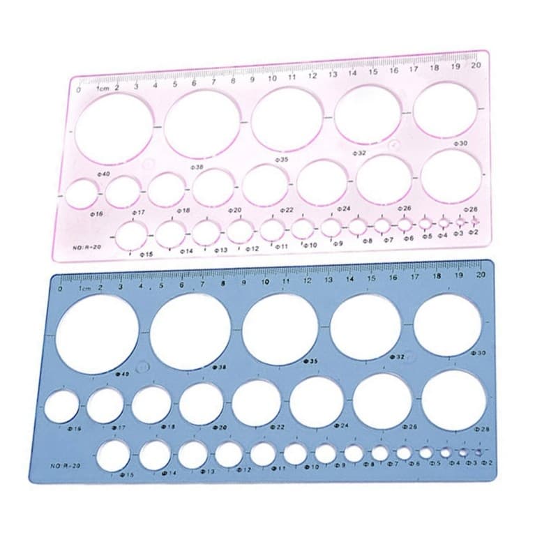 Régua Mamilo Cartão Medição Flange Círculo Ferramenta Dimensionamento Eficiente Suprimentos