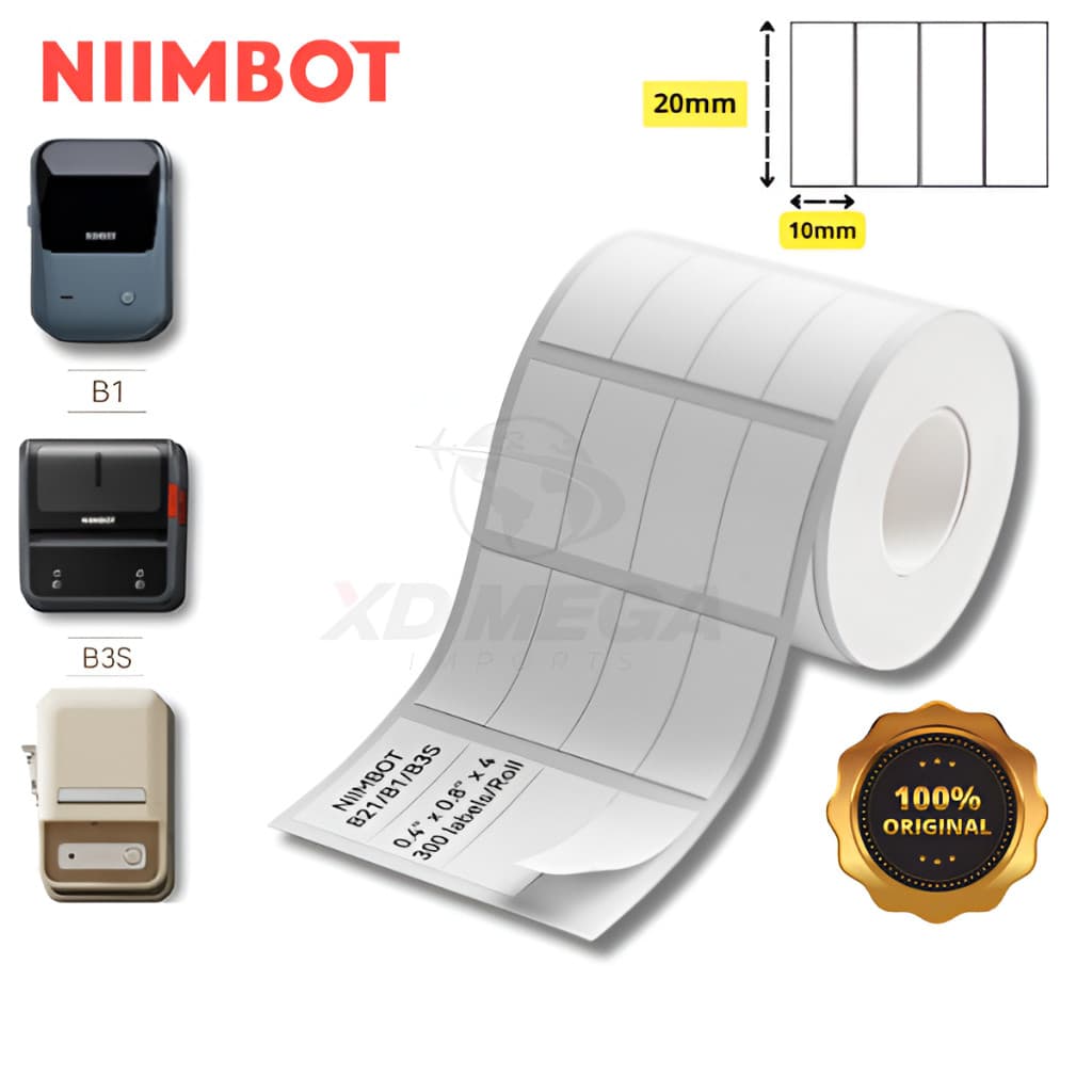 Etiqueta 20x10mm Branca (1200un) Niimbot B1/b21