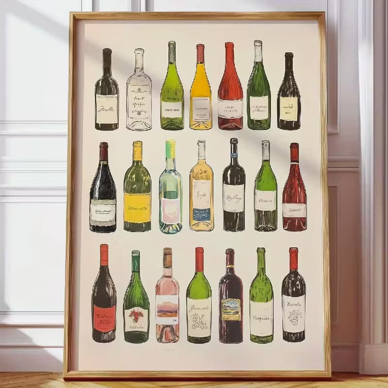 Quadro Placa Decorativo Moderna Garrafa de Vinho Adega 20x30cm