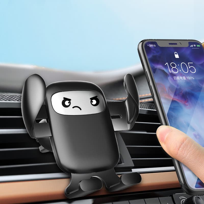Criativo gordinho Dun suporte de carro expressão dos desenhos animados suporte gravidade rotativo Universal saída ar nav