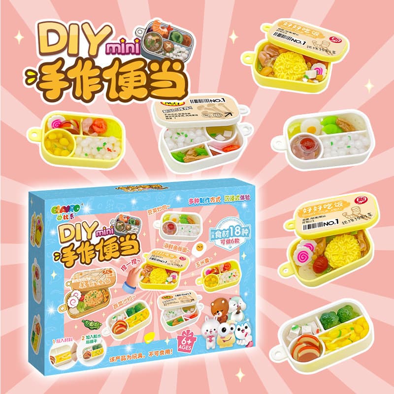 Lancheira em miniatura cozinha comida brinquedos menina Mini Bento artesanal diy produção simulação das crianças pequeno