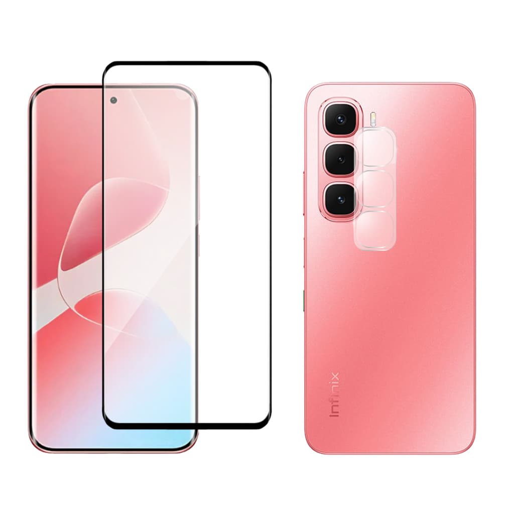 Película Vidro Curvada + Película Câmera Vidro P/ Infinix Hot 60 Pro+