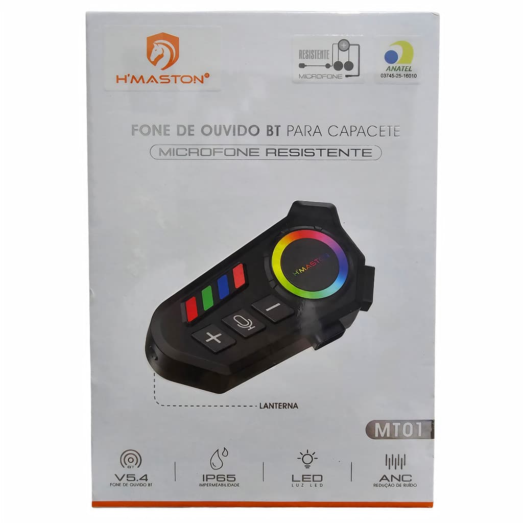 Fone De Ouvido Com Microfone BT Para Capacete - HMASTON - MT01