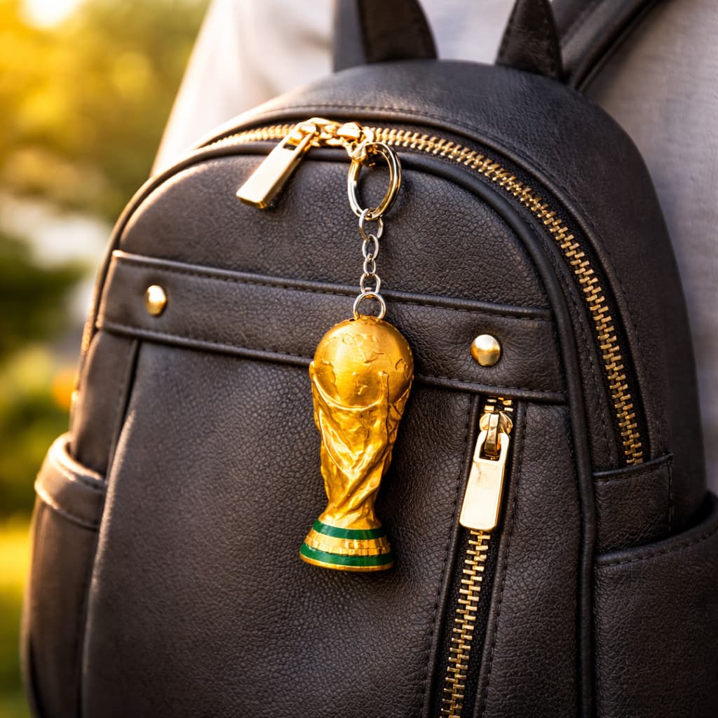 Kit 3 Chaveiros Taça Copa Mundial Futebol Mini Troféu Dourado Lembrança Presente Para Quem Ama Futebol