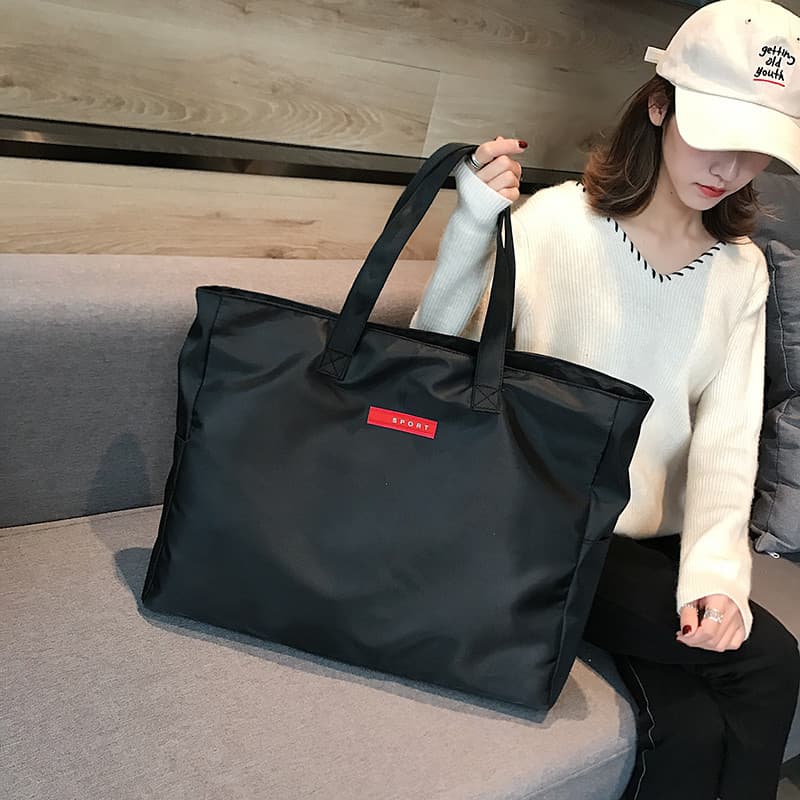 Bolsa de viagem de curta distância feminina portátil simples bolsa de bagagem de grande capacidade bolsa de viagem leve