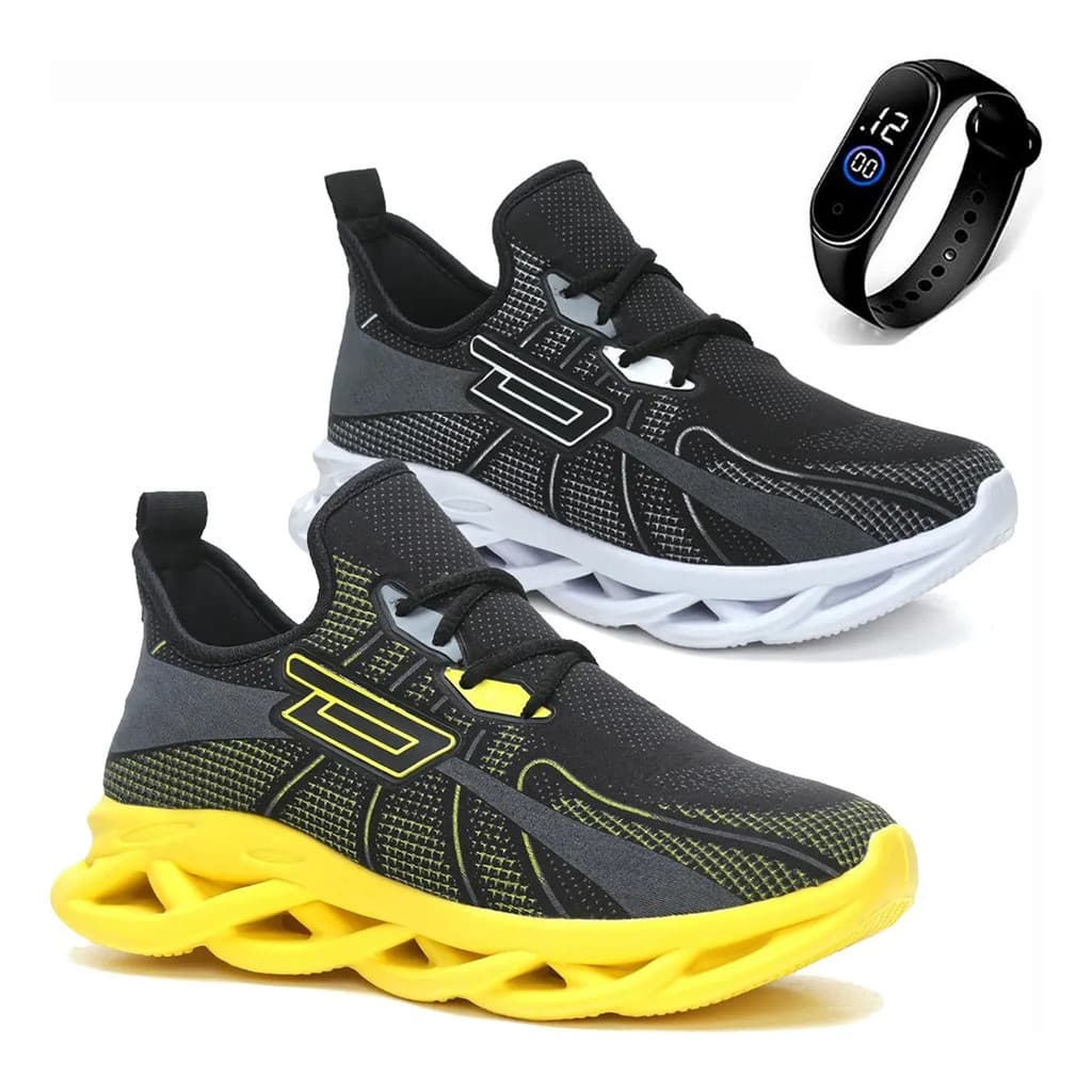 Kit 2 Pares Tênis Esportivo Academia Caminhada Leve Confortável