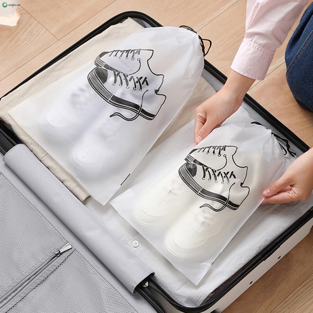 Pacote Com 6 Bolsas Grandes Transparentes Para Sapatos De Viagem-Organizador De Armazenamento De Maquiagem