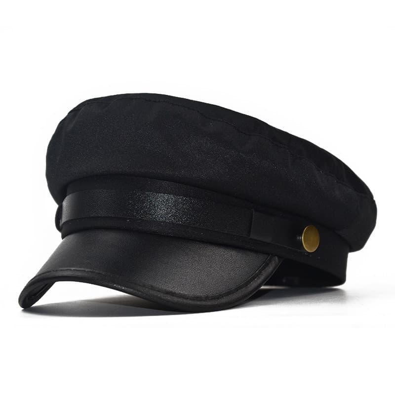 Chapéu De Couro Unisex PU Marinheiro De Outono Para Viagem Estudante Capitão