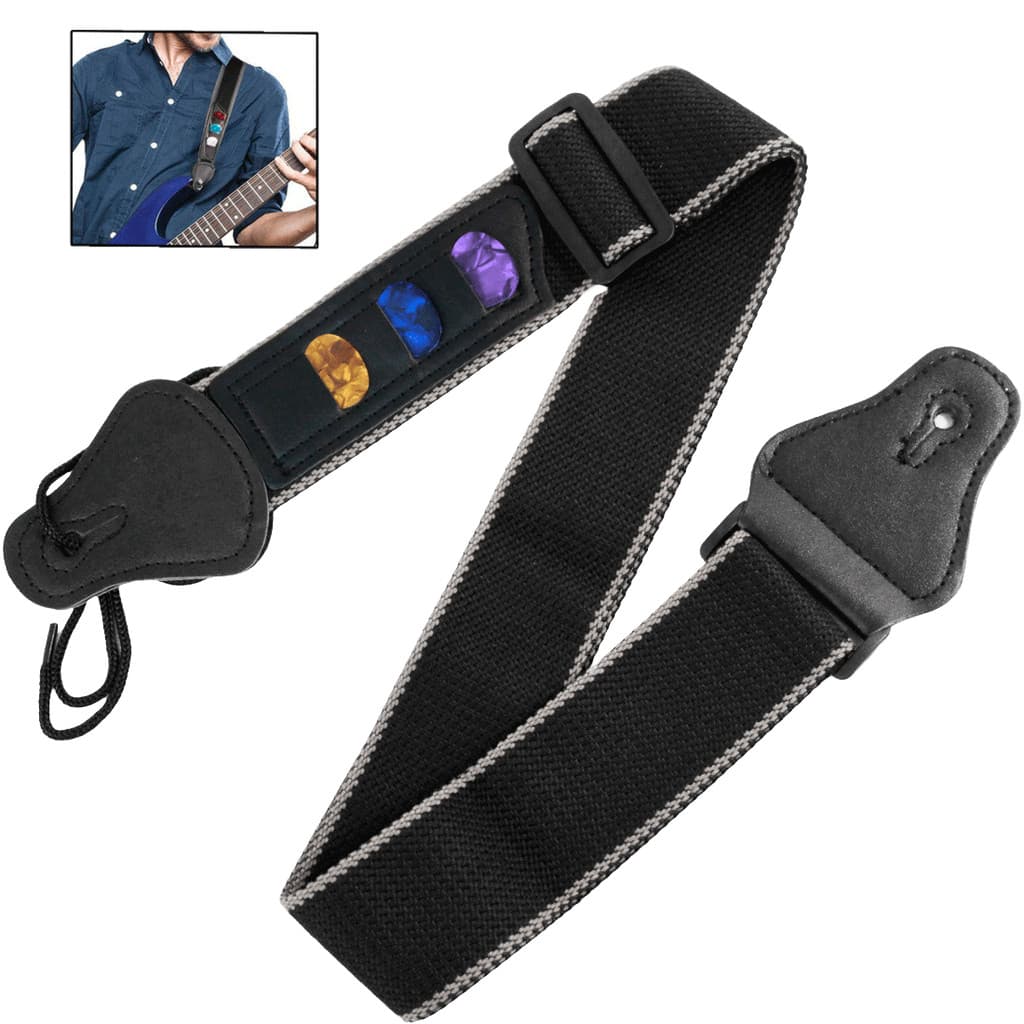 Correia porta palhetas para violão/guitarra