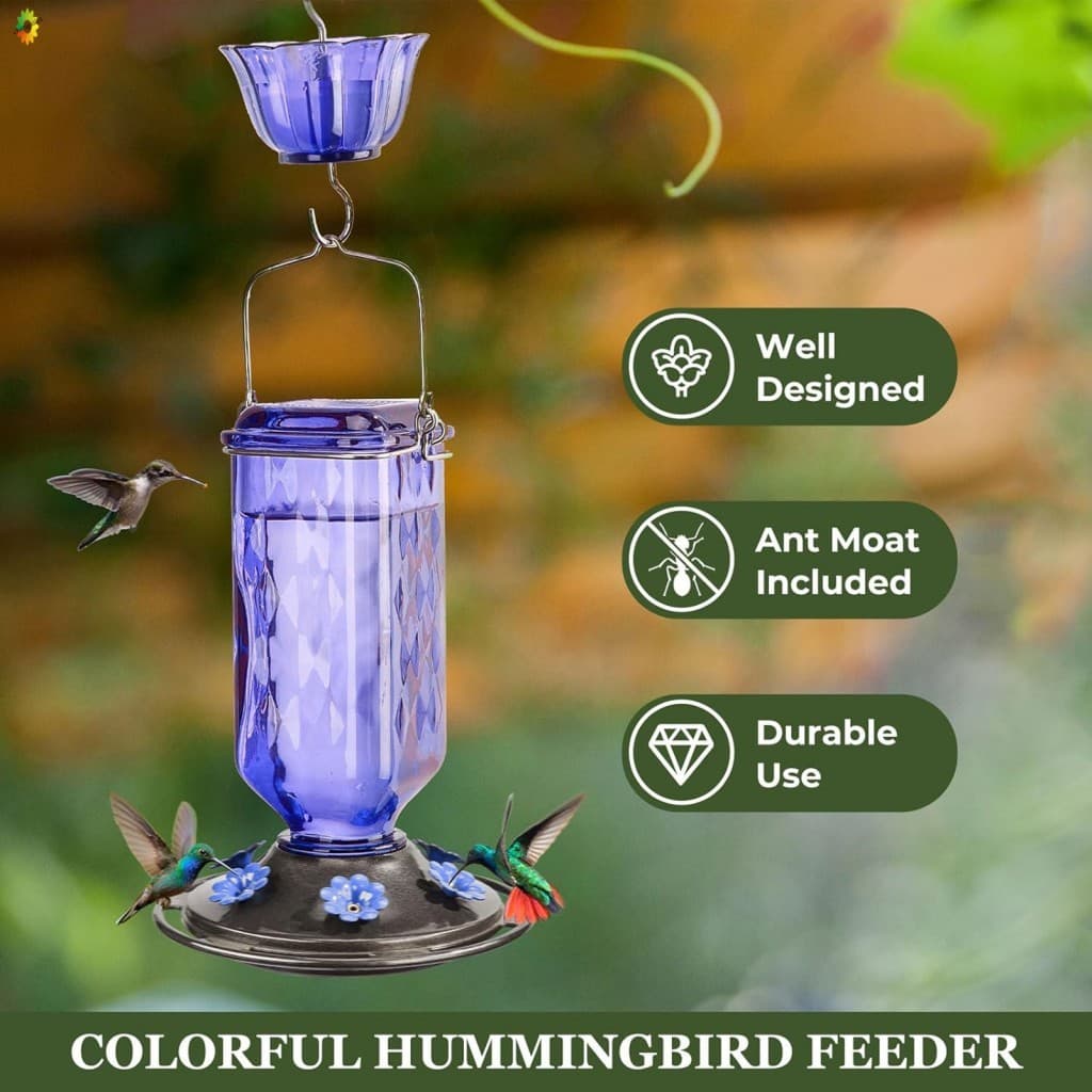 Alimentador De Beija-Flor De Plástico Suspenso , Portas De Flores , Design , Água Para Pássaros , Jardim Ao Ar Livre , D