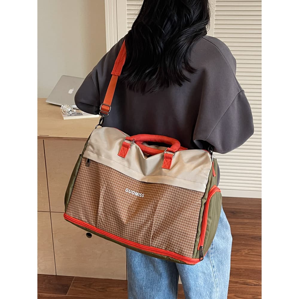 Bolsa de viagem de expansão novo estilo feminino portátil grande capacidade saco de bagagem portátil saco de bagagem de