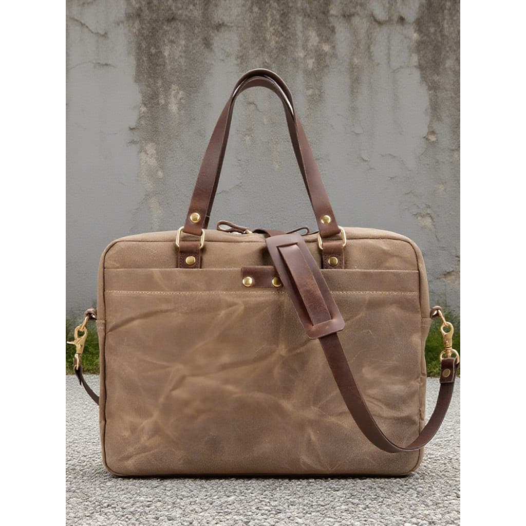 Europeu americano moda Retro juventude maleta saco masculino engrossado cera de óleo pesado lona portátil Crossbody 52cm