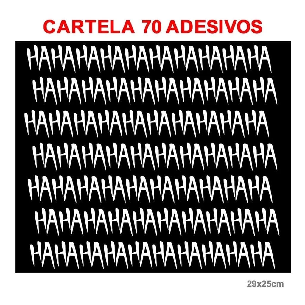 Kit Adesivo Haha haha Com 70 Ha bike moto