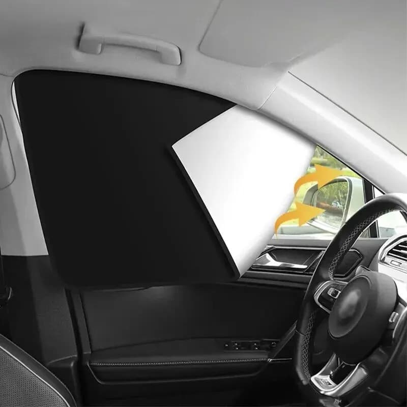2 Peças de Cortinas Magnéticas para Janela Lateral de Carro, Proteção Solar, Privacidade, Reflexão UV, Anti-Reflexo, CQM