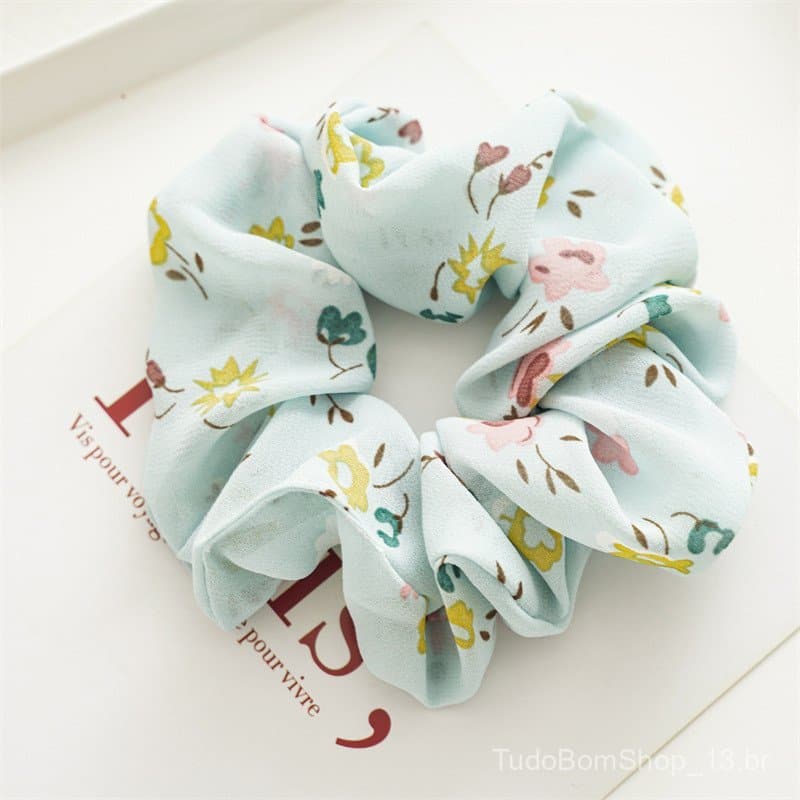 Elástico de cabelo durável, fino e de alta elasticidade para mulheres, novo estilo, scrunchie, anel de cabelo de tecido
