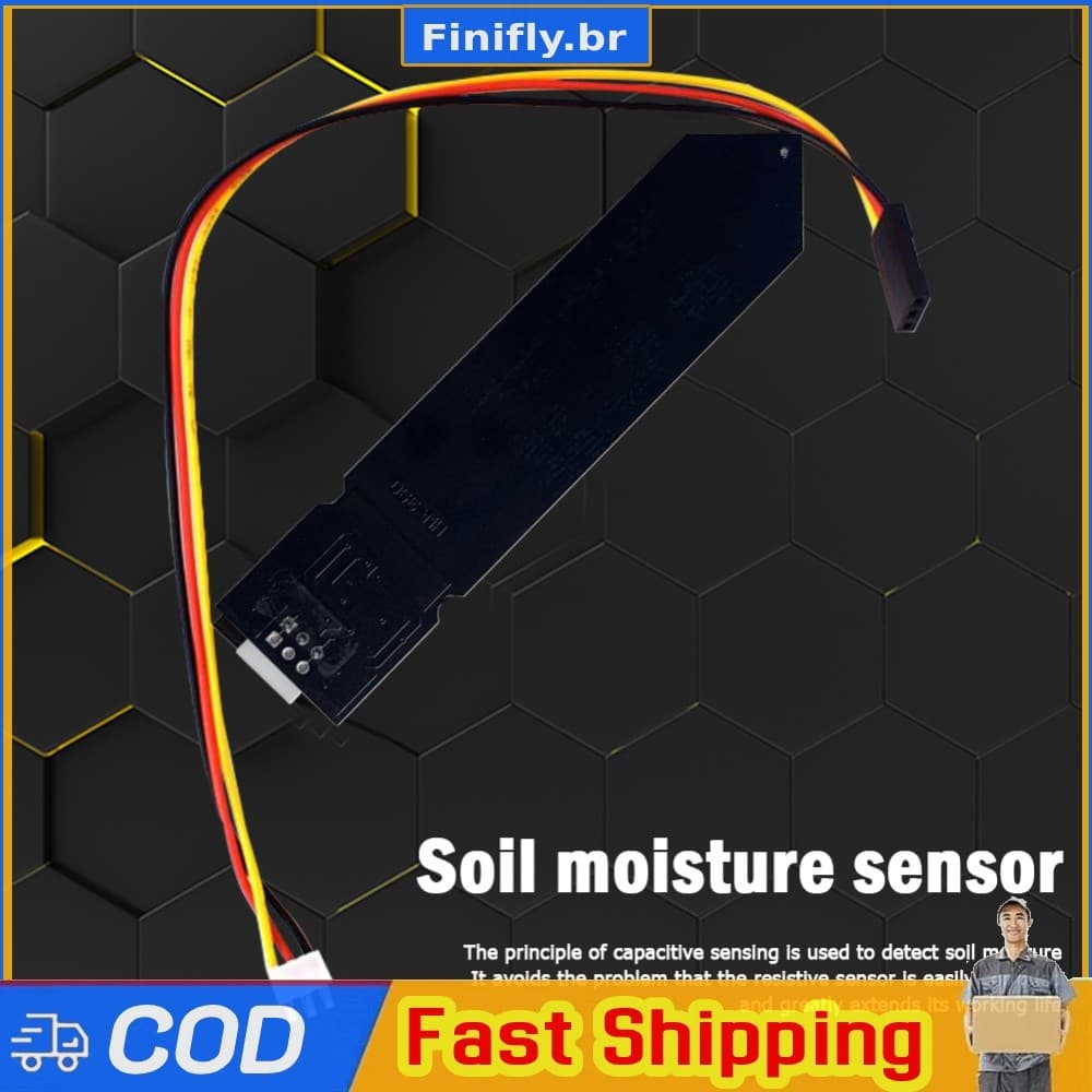 Ampla Tensão Resistente À Corrosão Portátil HW-390 Módulo Capacitivo Do Sensor De Umidade Solo 3.3-5.5V DC Com Cabo De A