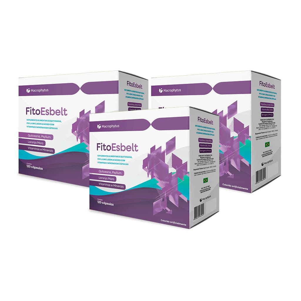 Kit 3 FitoEsbelt 120 cápsulas (Emagrecedor)