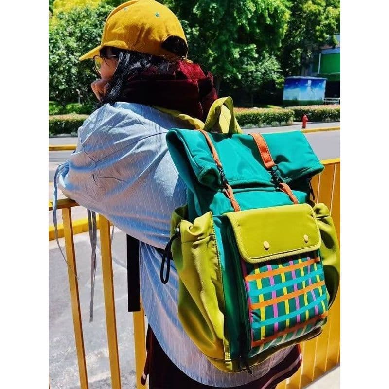 Outing saco de viagem mochila lazer cidade ao ar livre grande capacidade tridimensional cor correspondência Commuter via
