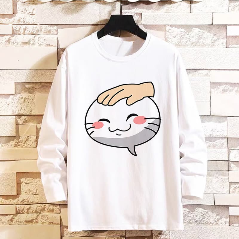 Naruto jogo móvel duelo campo Emoticon pacote roupas de outono cabeça de toque Anime primavera manga comprida camiseta i