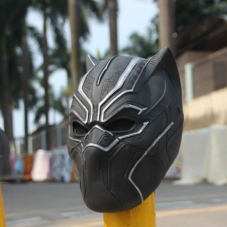 Máscara Completa de Pantera Negra e Capacete de Látex do Joker, Acessórios Divertidos para Festas de Halloween. 
   FHWS